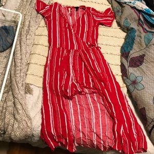 Art Class Girls Red & White Striped Jumper